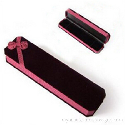luxury velet jewlery packaging box for lady necklace factory price
